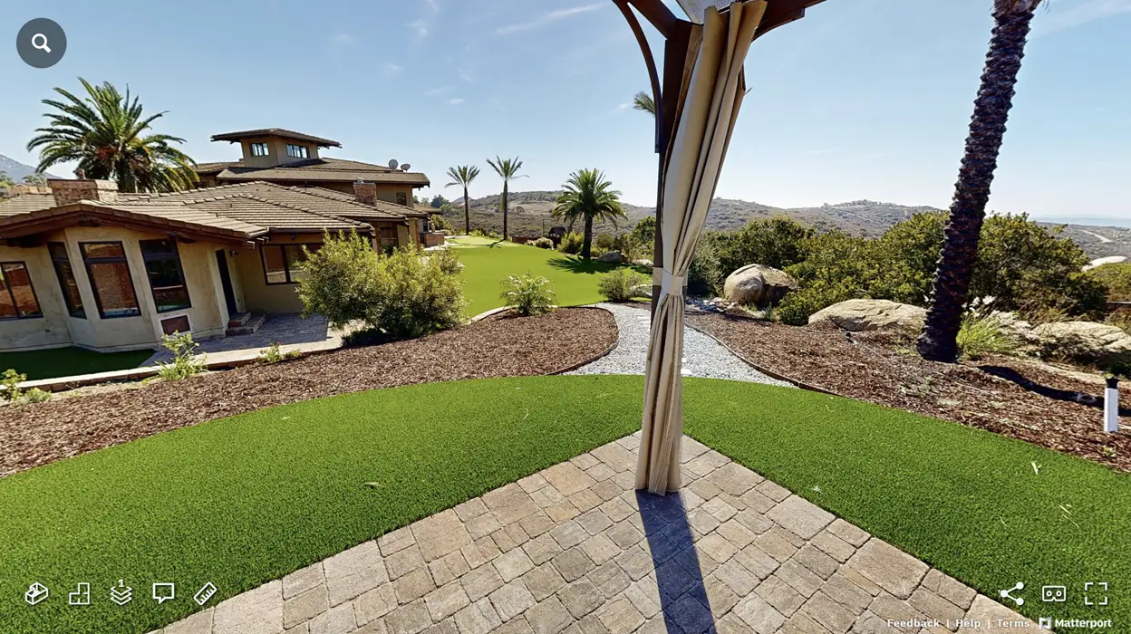 Outdoor living space captured with Matterport